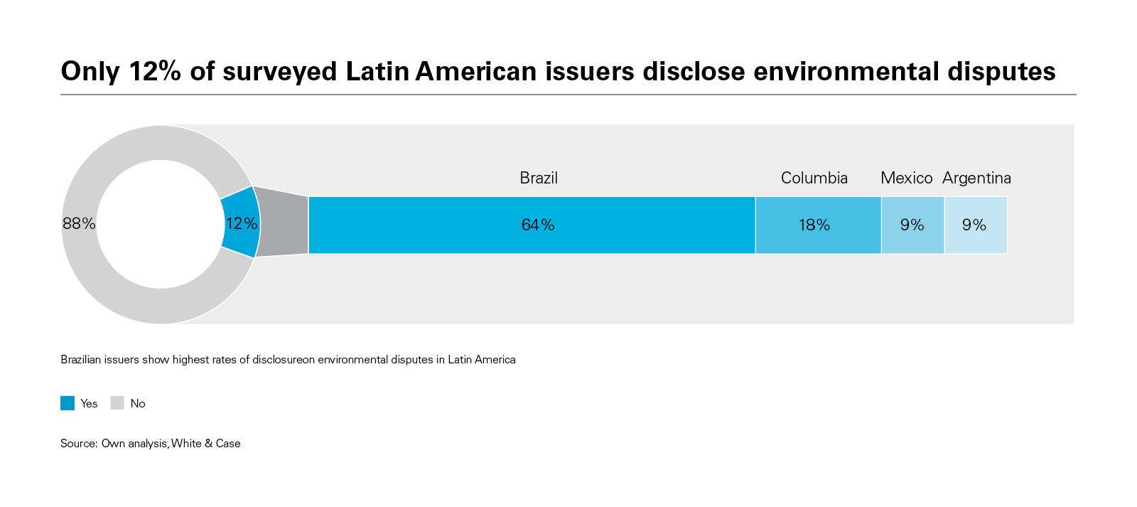 Only 12% of surveyed Latin American issuers disclose environmental disputes 