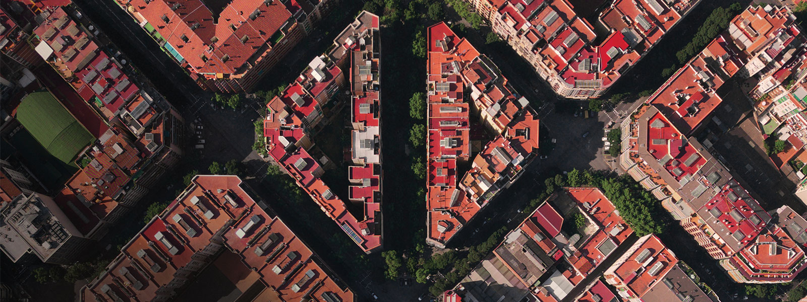 Aerial view of buildings