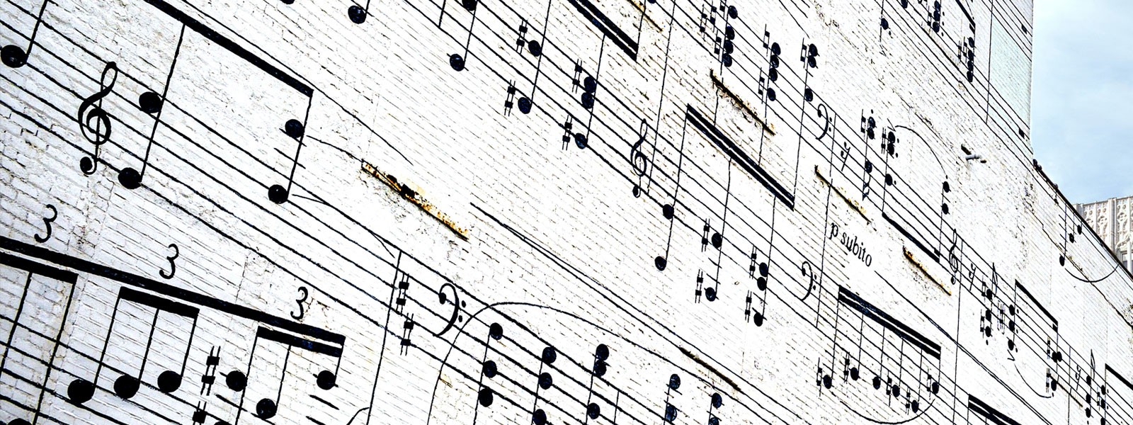 Music painted on a wall
