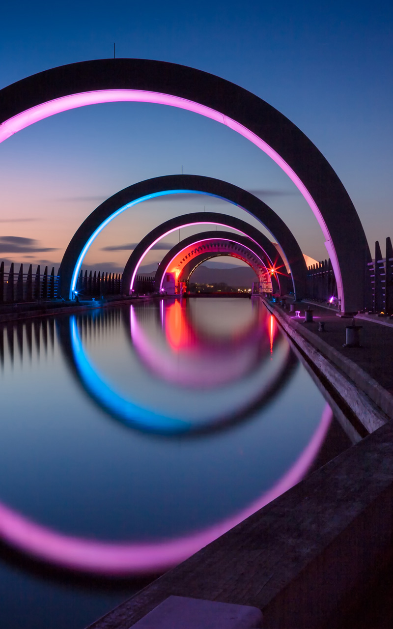 aqueduct with rotating boat lift