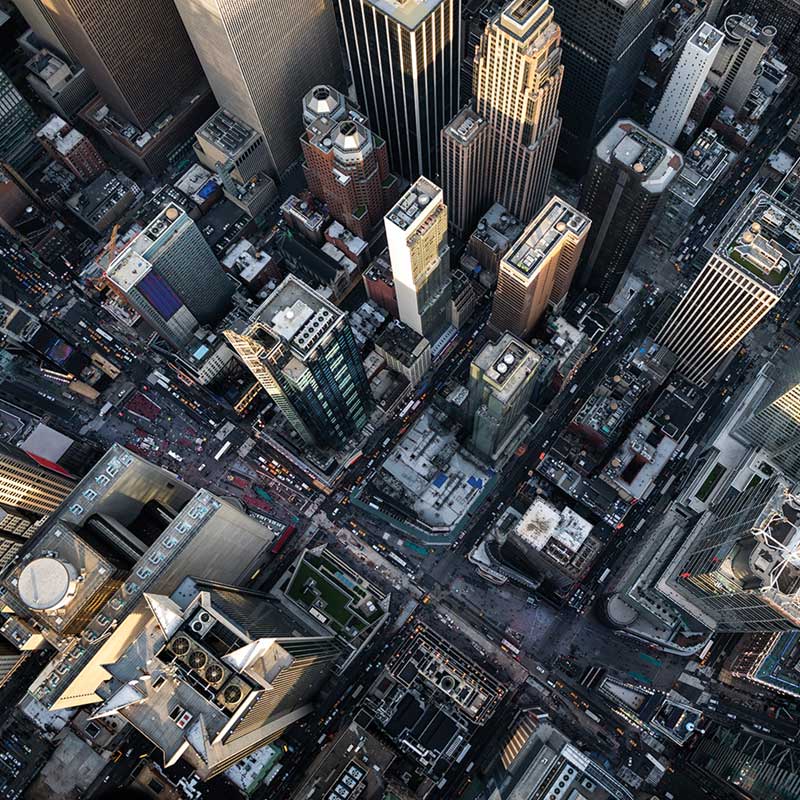 Bird's eye view of New York City