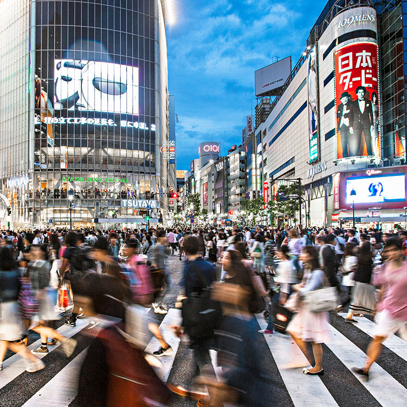 Shibuya crossing in Japan