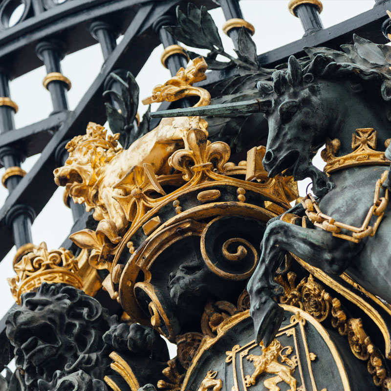 Buckingham Palace gate details