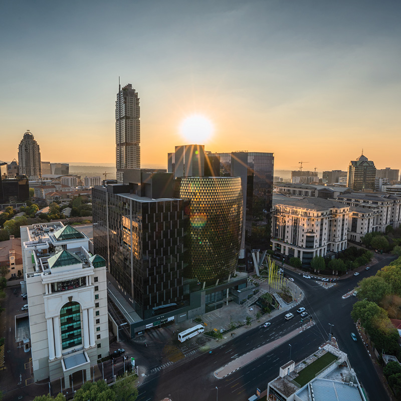 Sandton City, South Africa, home to most of the major financial, consulting and banking firms in South Africa