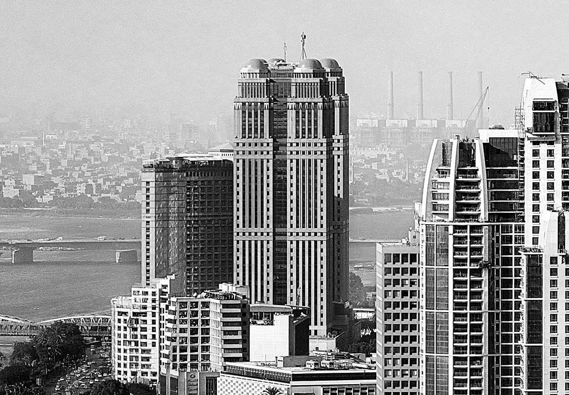 Black & white photo of Cairo