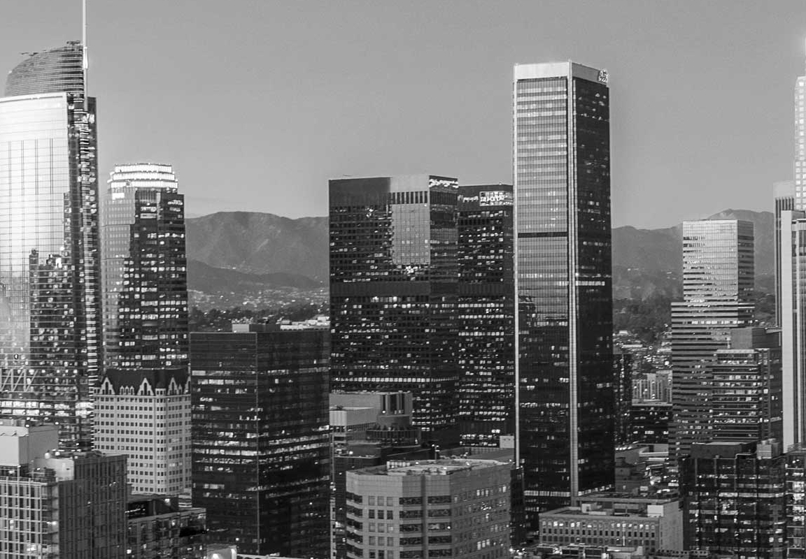 Black & white photo of Los Angeles