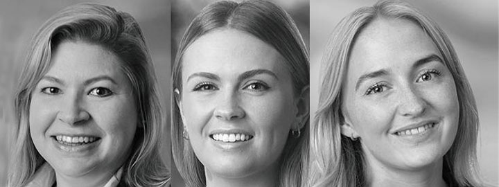 Gemma Barns, Graduate Resourcing Manager, Jessica Clark, Graduate Resourcing Specialist, and Lucy Hunt, Graduate Resourcing and Development Assistant