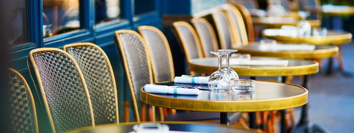 tables outside a restaurant