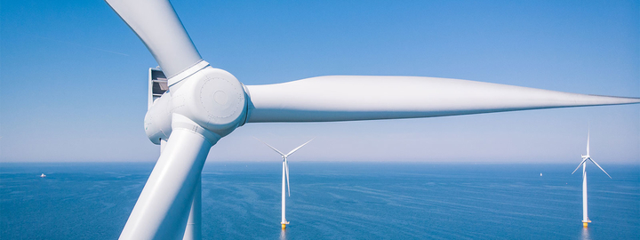 wind turbines at sea