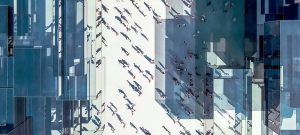 bird's eyeview of people