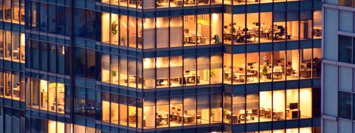 Office building at night