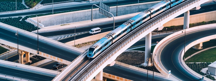 Metro trains Dubai