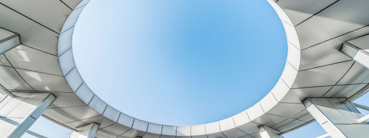 Abstract round architecture sky