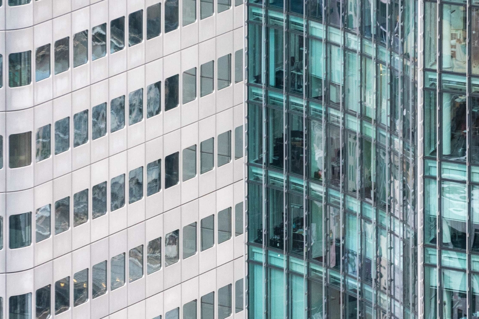 close up of an office block