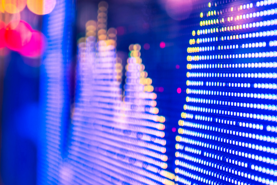 Close up shot of stock market sign