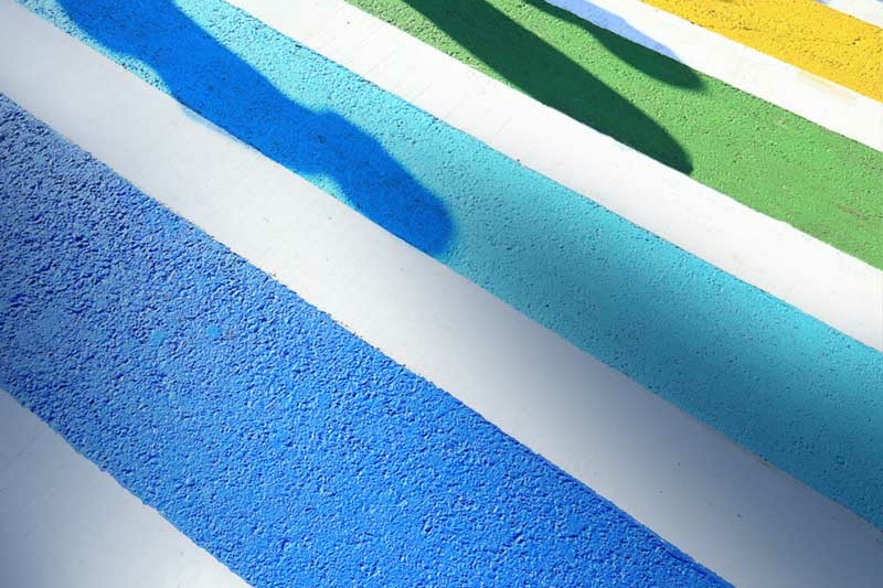 rainbow pedestrian lane