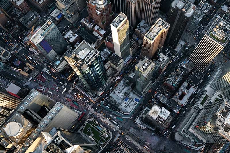 Bird's eye view of New York City