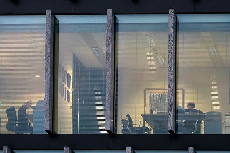 high-rise glass office