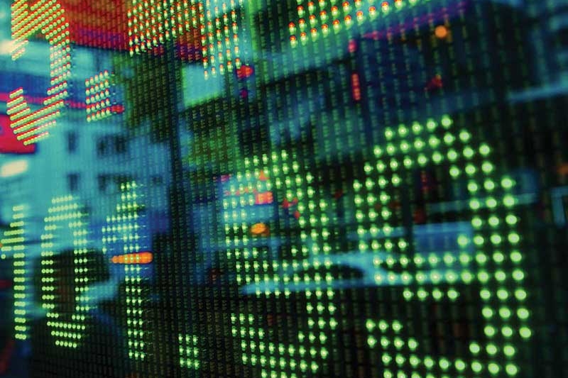 digital financial stock display