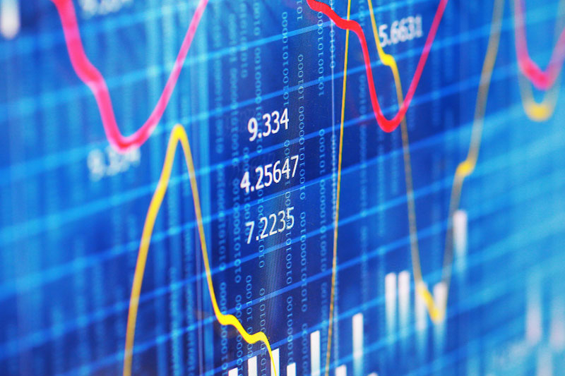 digital financial stock display