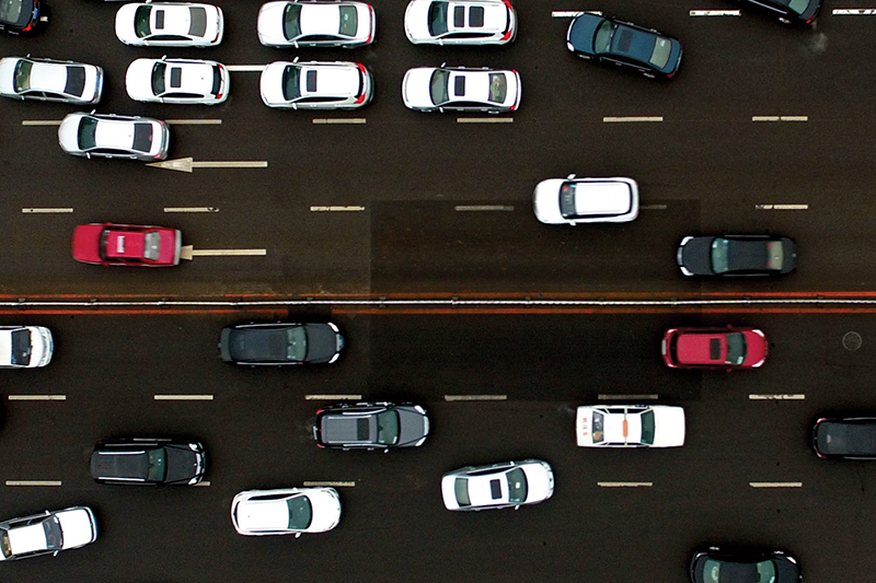 aerial photography of street roads