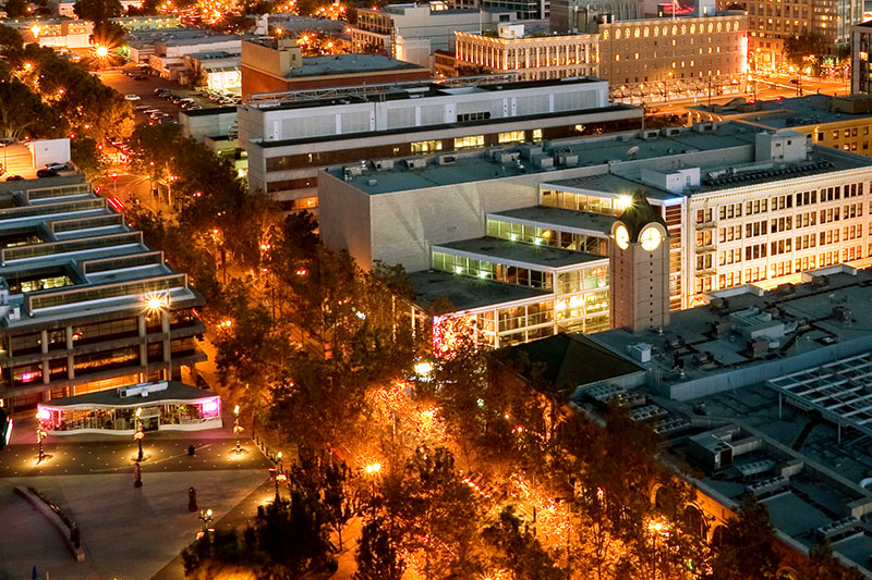 urban area at night