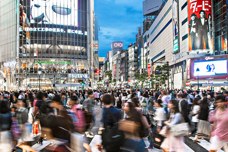 Shibuya crossing in Japan