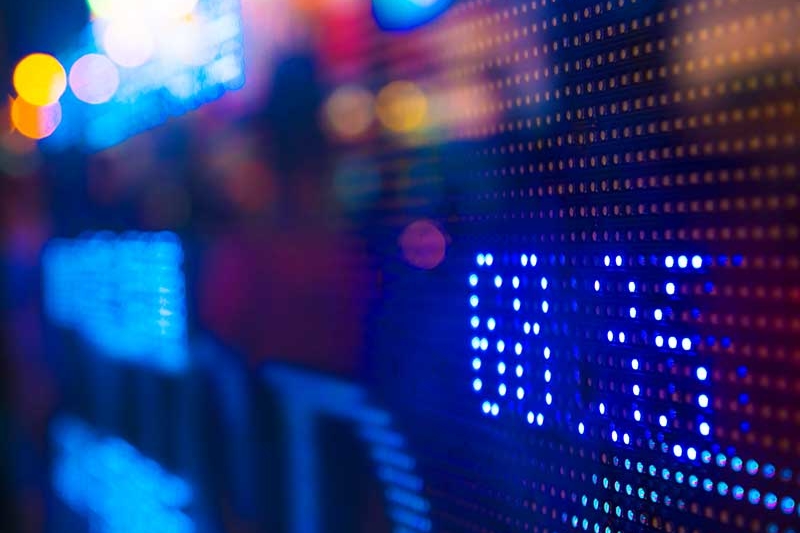 digital financial stock display
