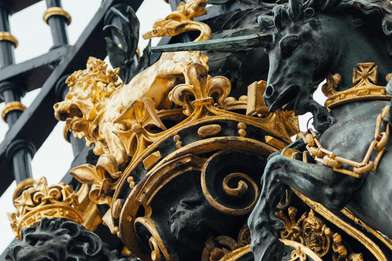 Buckingham Palace gate details