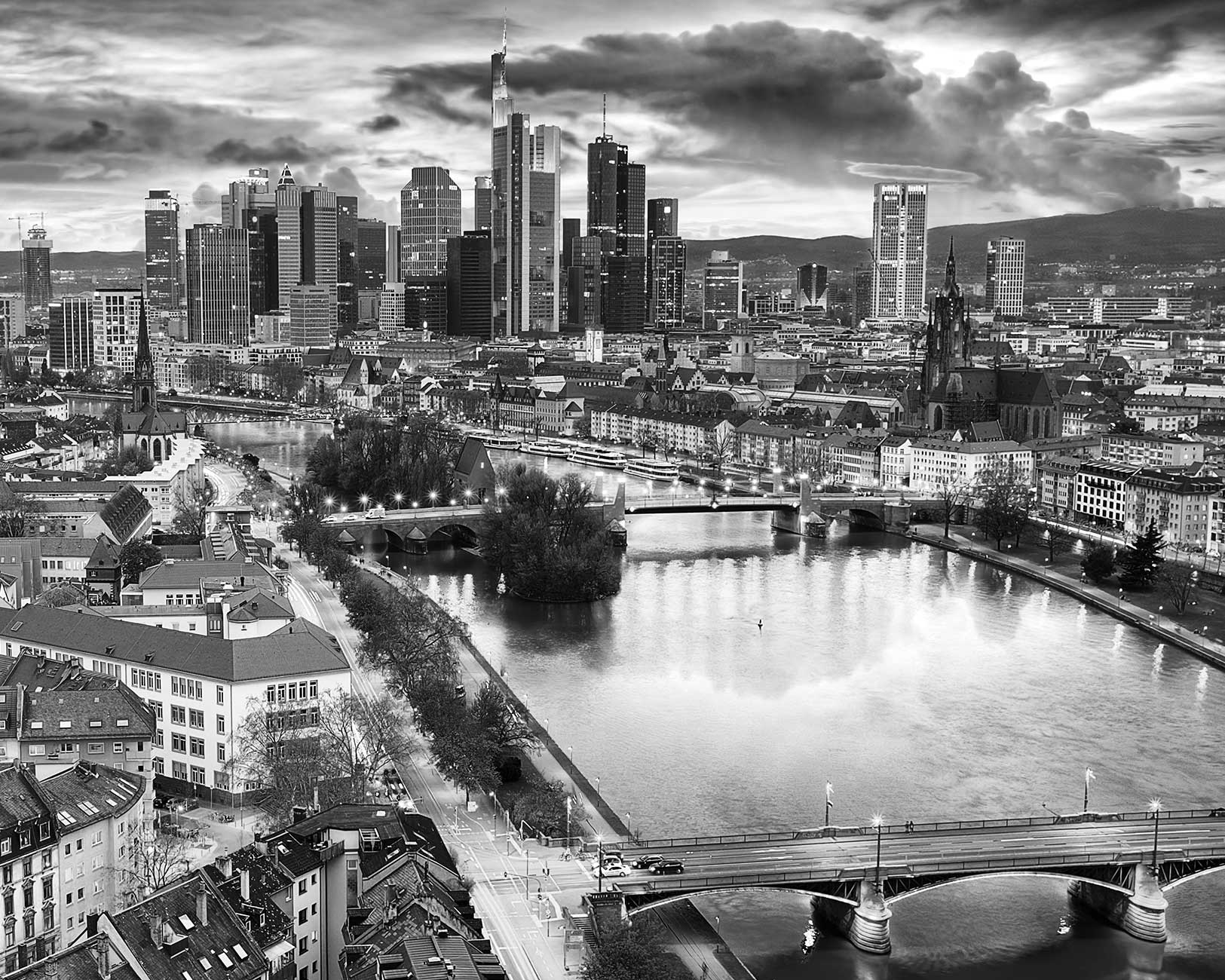 Black & white photo of Frankfurt