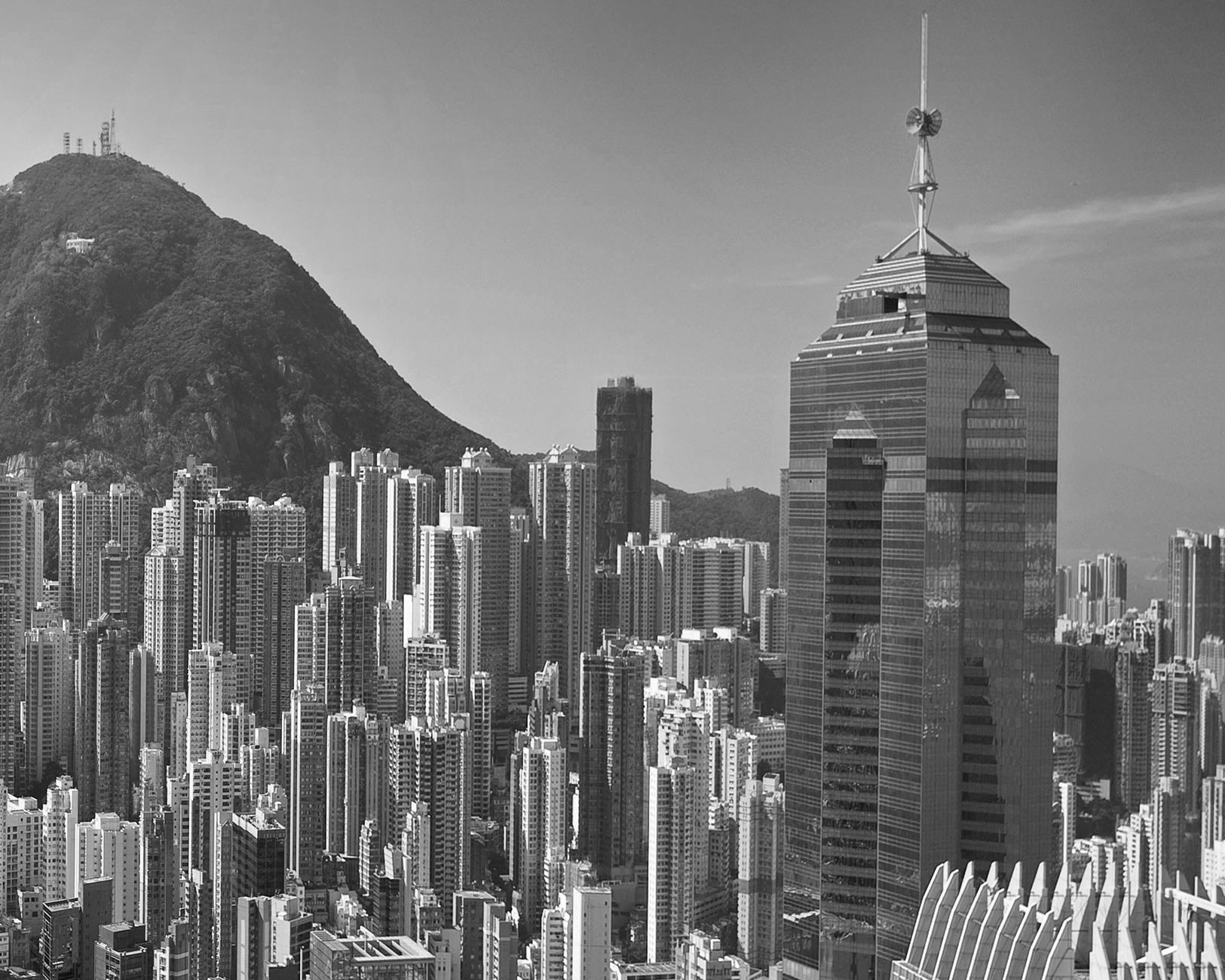 Hong Kong black and white photo
