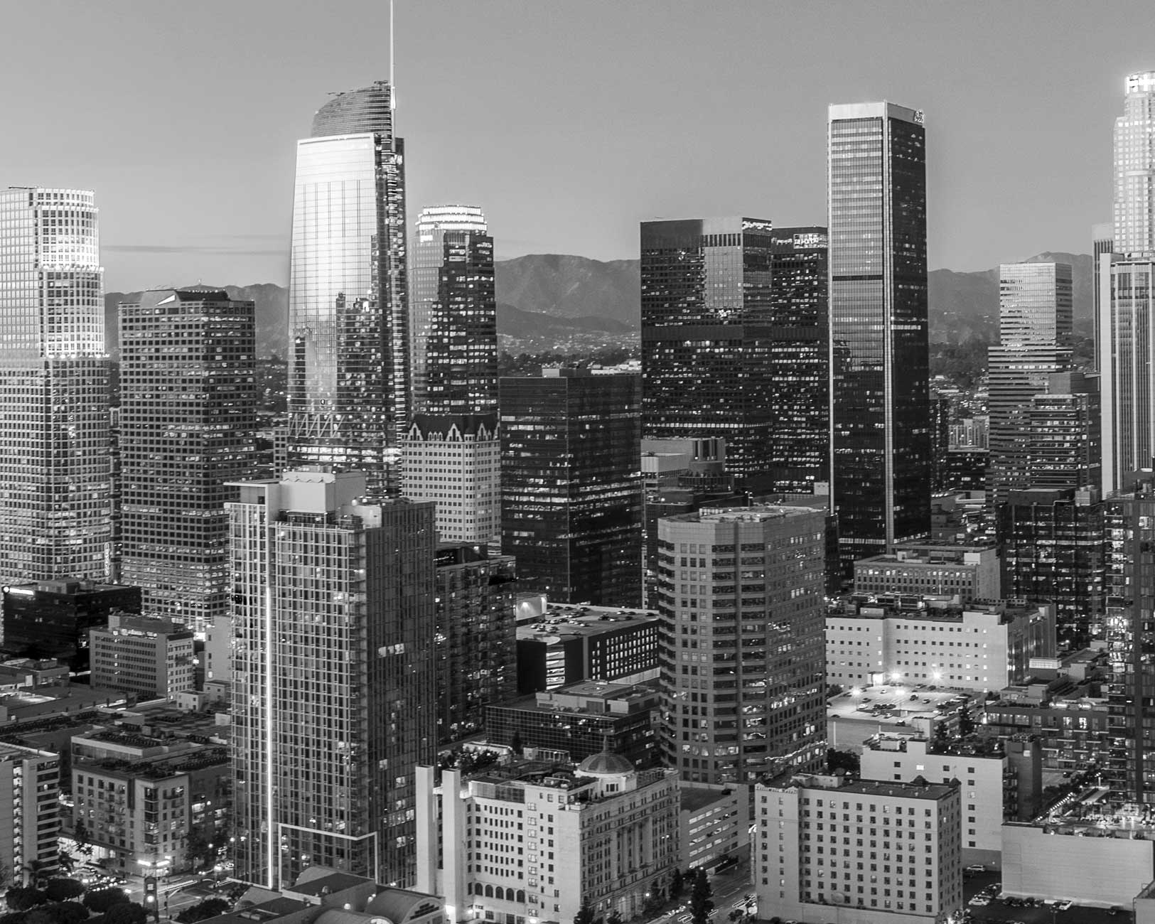 Black & white photo of Los Angeles