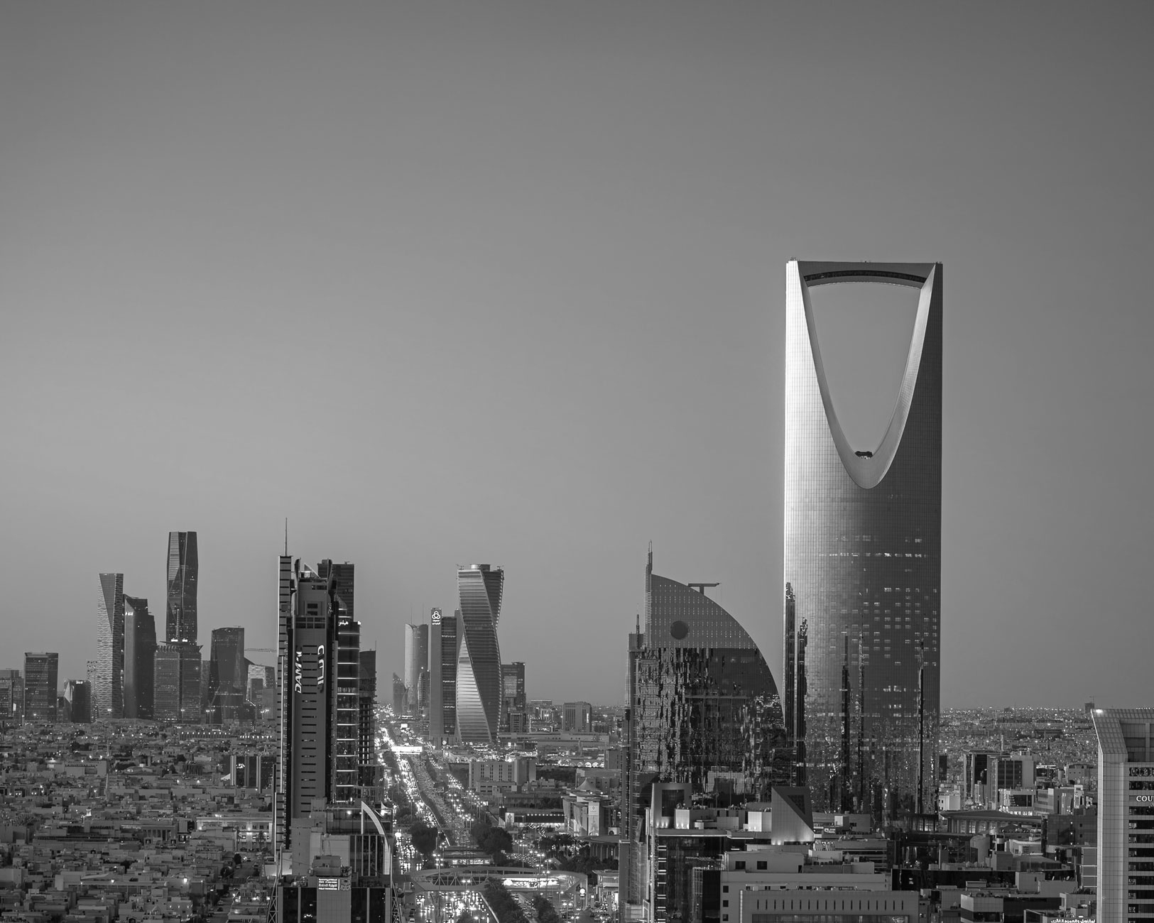 Black & white photo of Riyadh