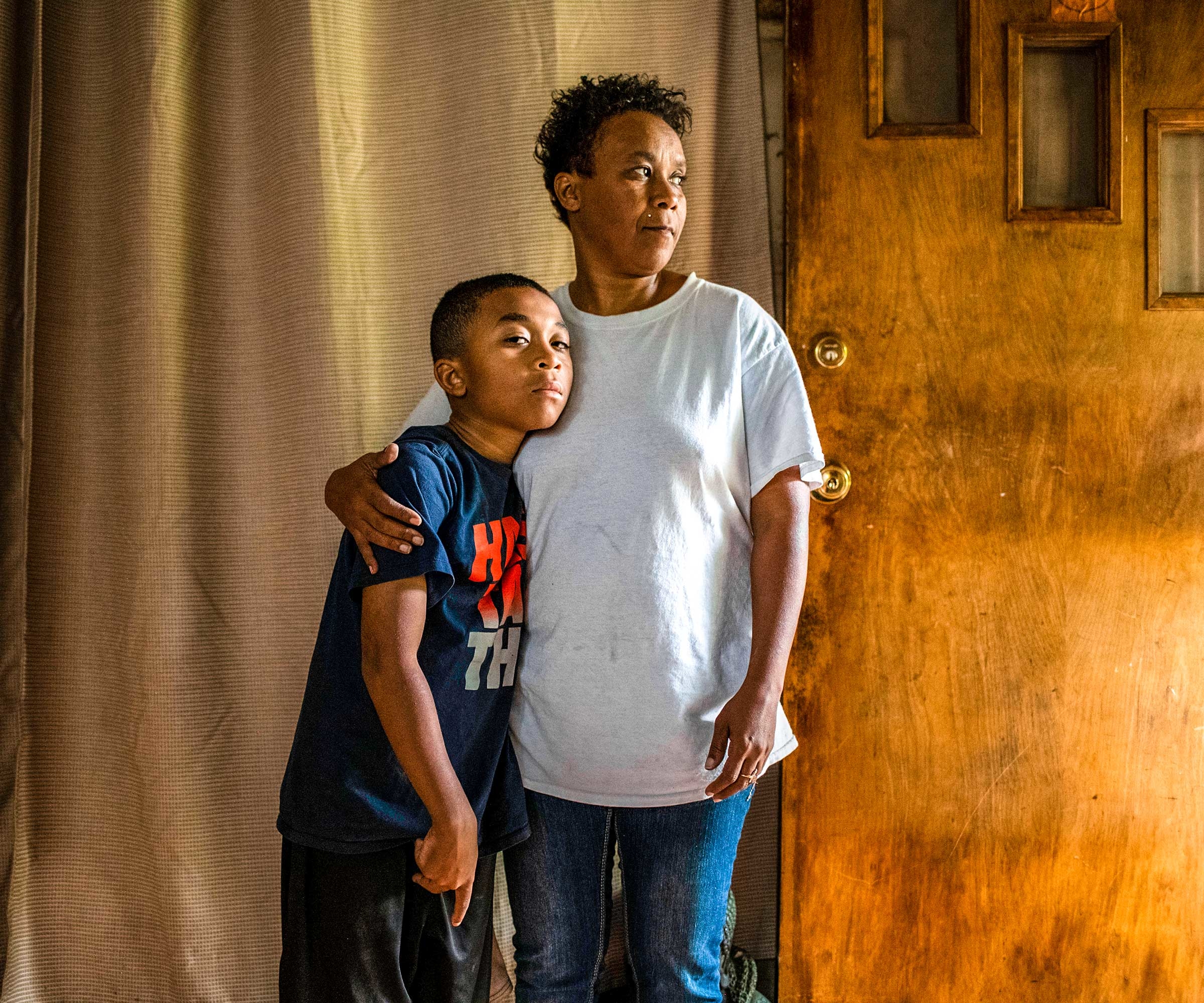 Nakiya Wakes and her son Jaylon. © Brittany Greeson