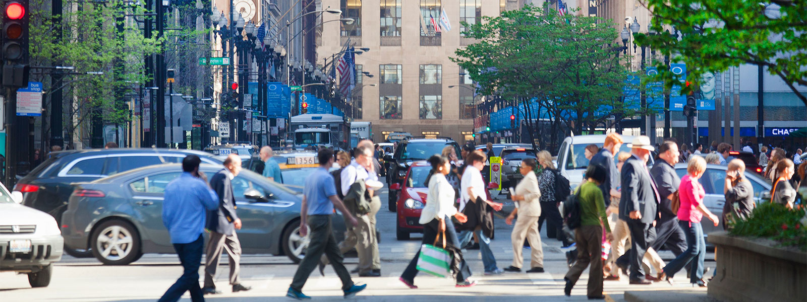 pedestrians walking in the street of New York