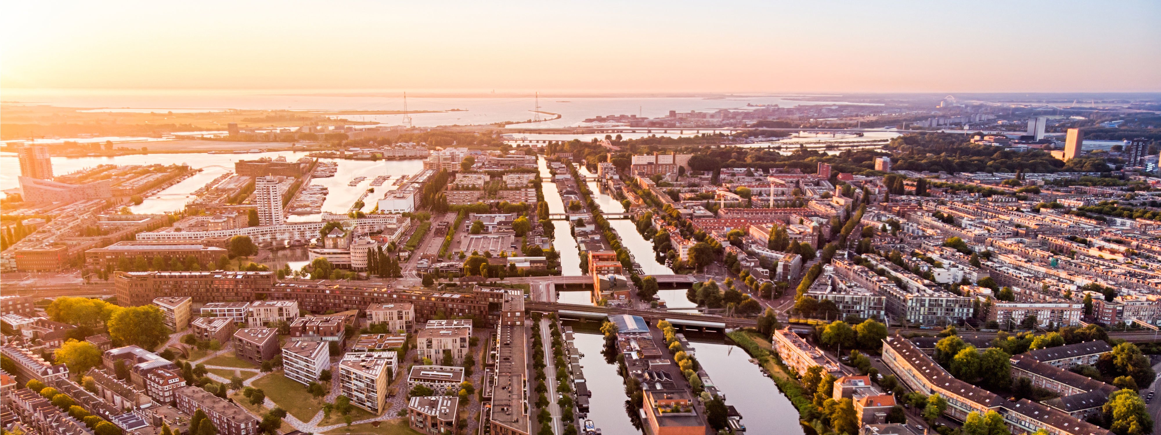 Amsterdam aerial view