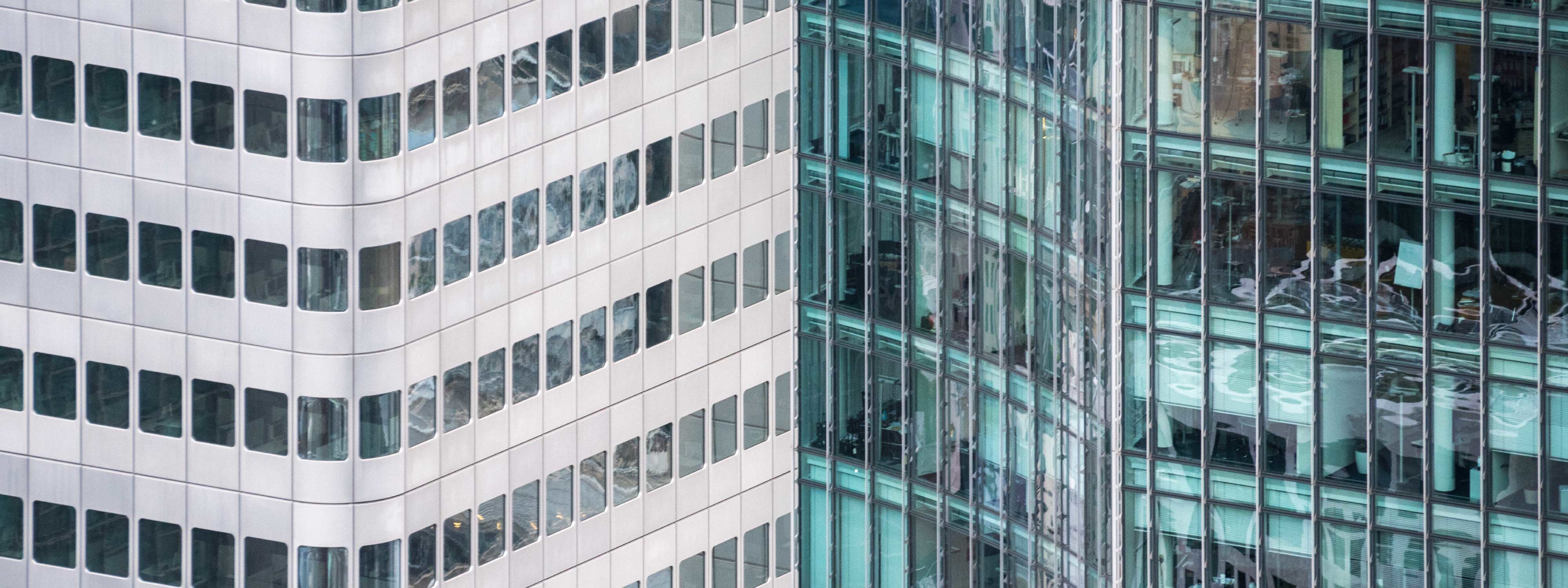 close up of an office block