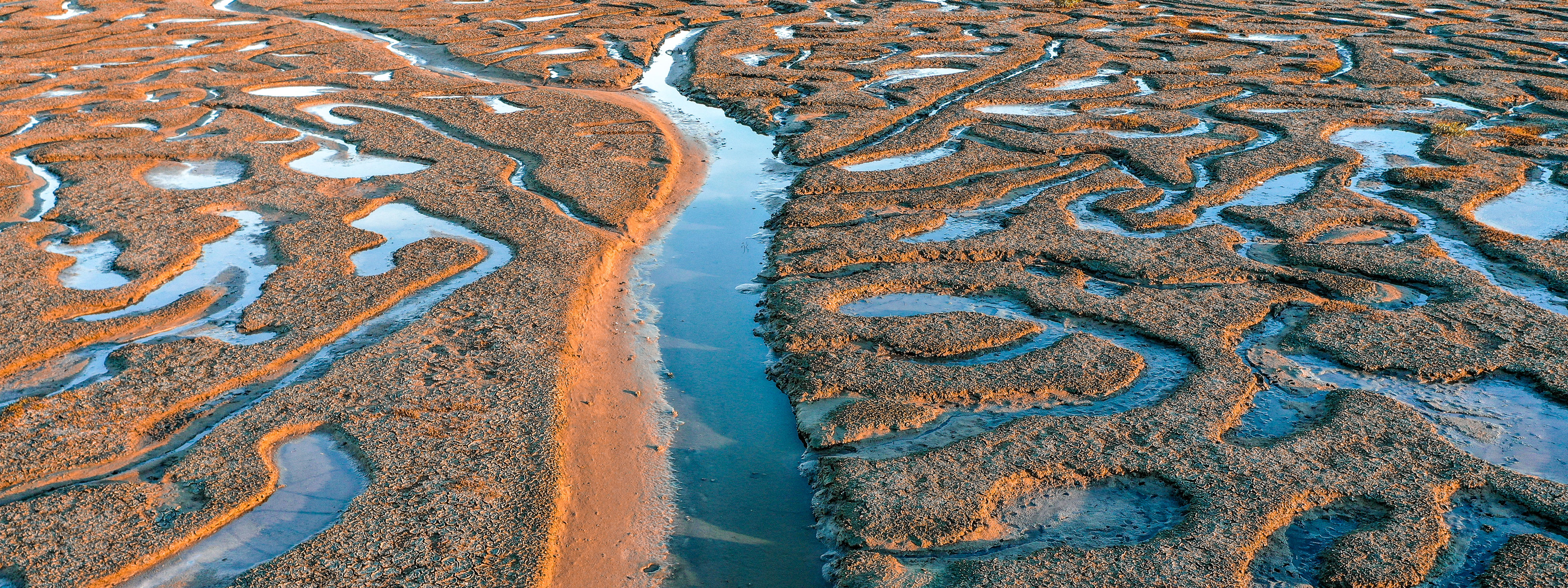 Aerial view of low tide Mussulo bay