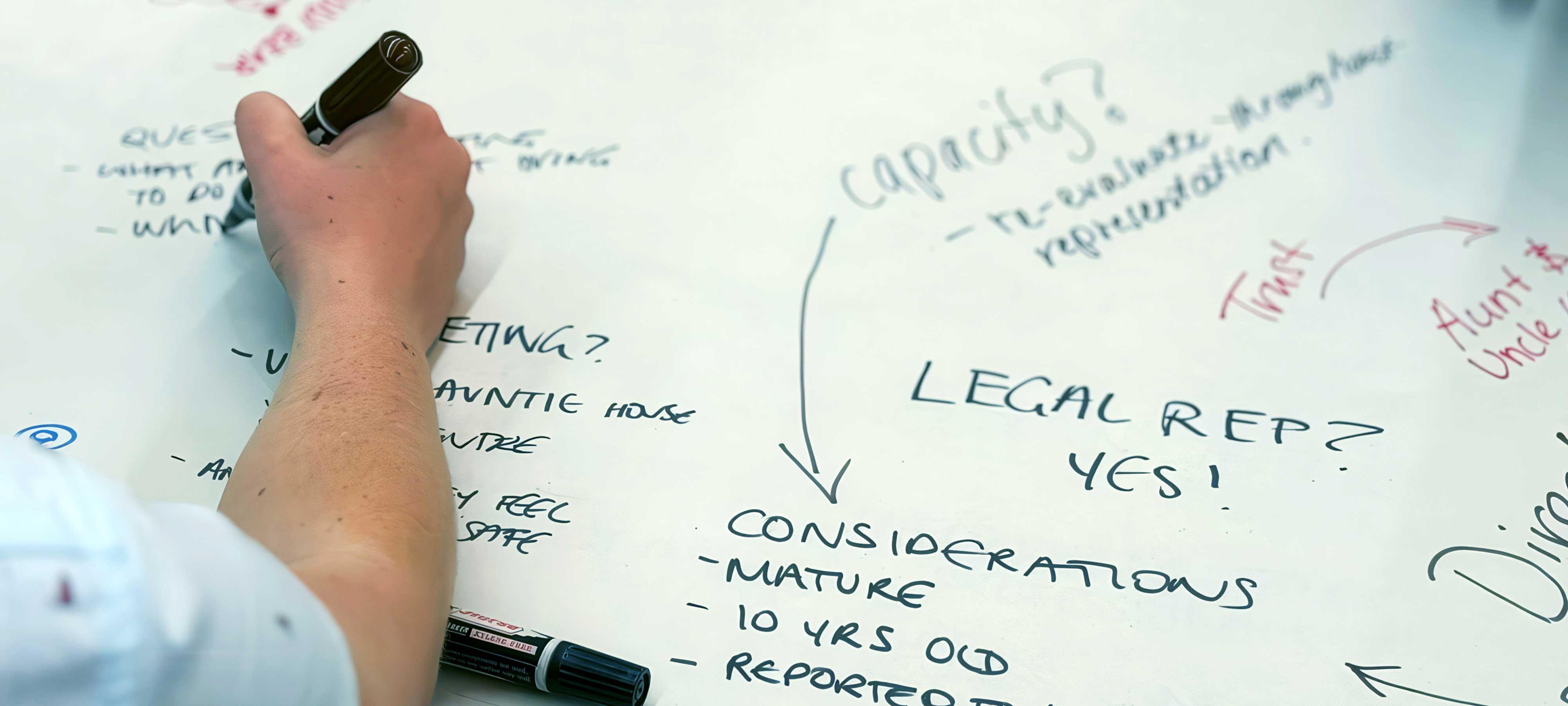 A student participates in an interactive BABSEACLE legal training workshop.